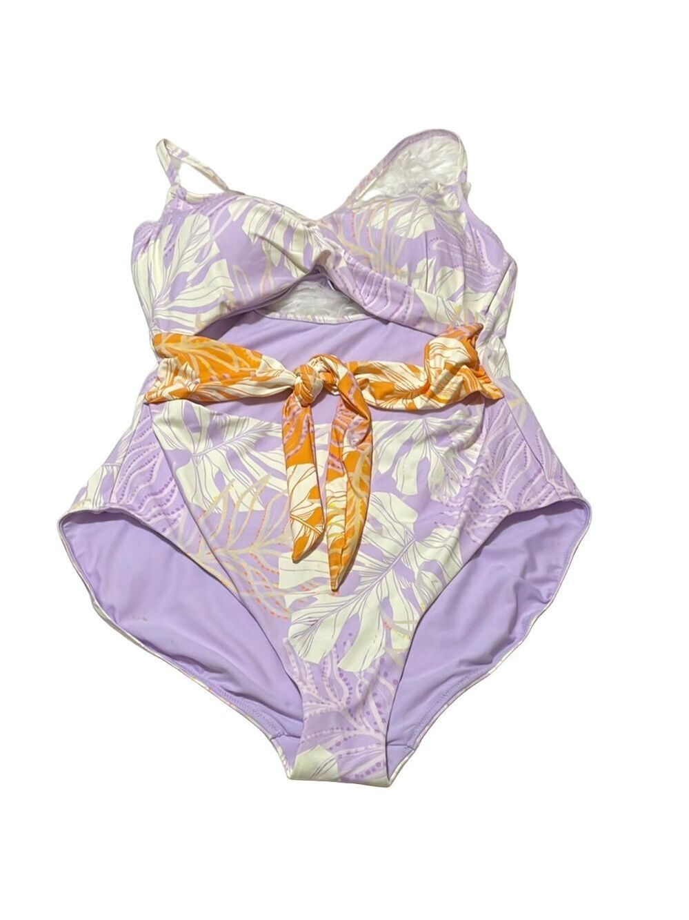 CALIA by Carrie Underwood Tie Front One Pc Swimsuit Sz 14